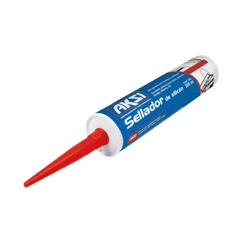 Sellador de Silicón AKSI Transparente 280ml Aksi
