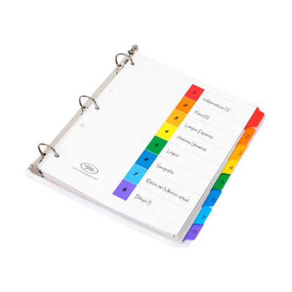 Separador Wilson Jones 8 Divisiones P1346 Cejas C/numeracion