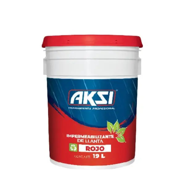 Impermeabilizante de llanta ROJO 5 años - cubeta Aksi Aksi