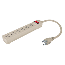 Barra multicontacto 6 entradas cable 50cm 16AWG Aksi