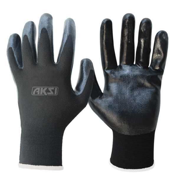 Guante de nylon recubierto con nitrilo talla grande Aksi
