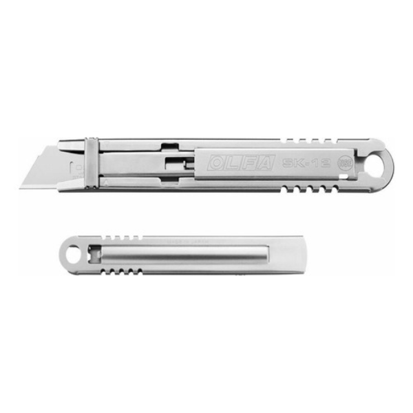 Navaja de seguridad autorretractil acero inoxidable Olfa