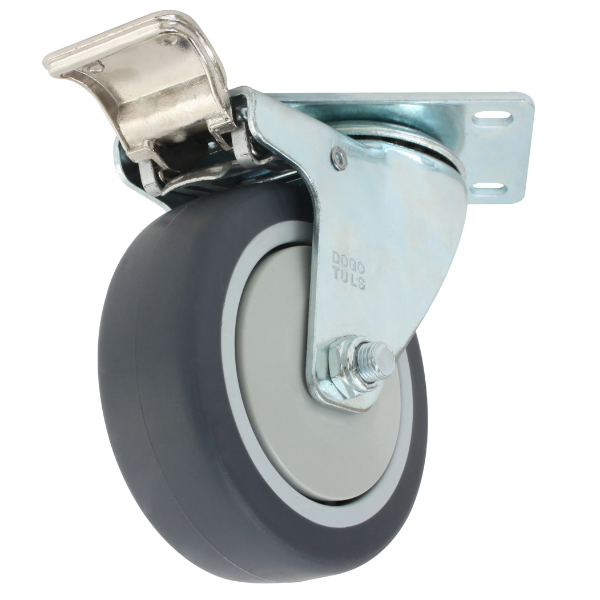 Rodaja PP y TPR gris giratoria freno 3" Dogotuls