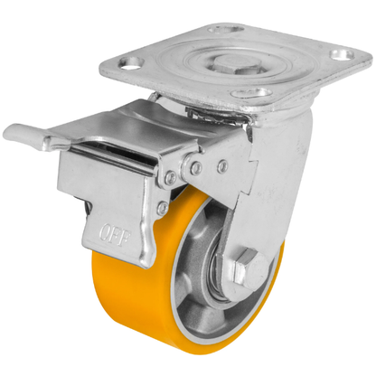 Rodaja aluminio pu nar girat / freno 4" Dogotuls