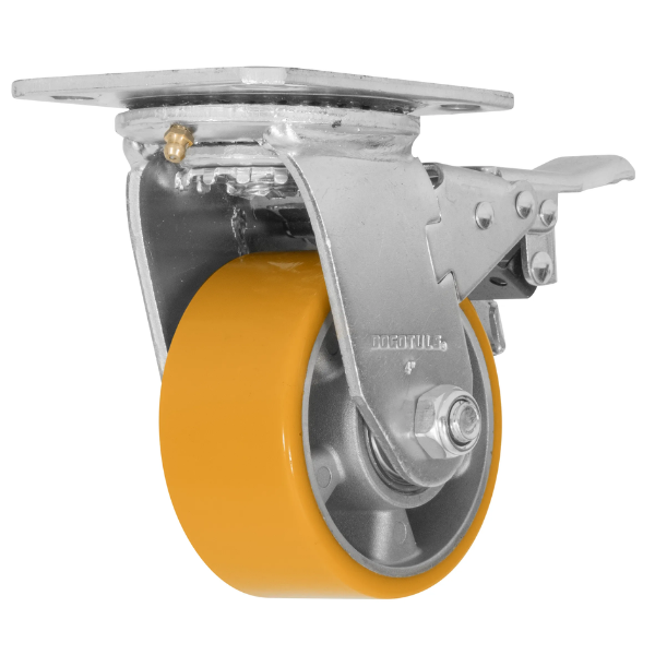 Rodaja aluminio pu nar girat / freno 4" Dogotuls