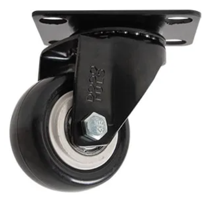 Rodaja pvc negro giratoria 2" Dogotuls