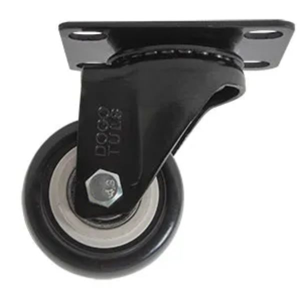 Rodaja pvc negro giratoria 2" Dogotuls