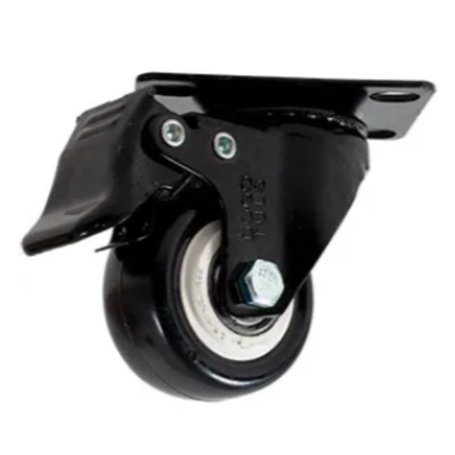 Rodaja pvc negro giratoria y freno 2" Dogotuls