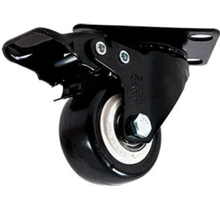 Rodaja pvc negro giratoria y freno 2" Dogotuls