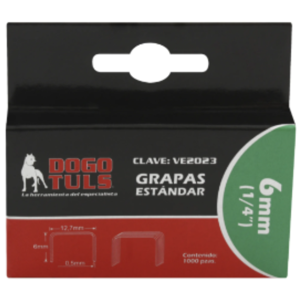 Grapas estándar 6mm (1000pzas) Dogotuls