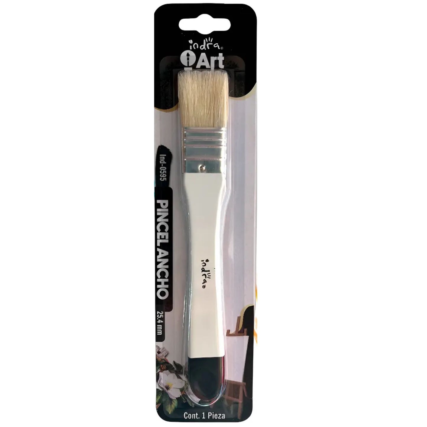 Pincel Ancho Tipo Brocha Indra Art Escolar 25.4mm Sintetico