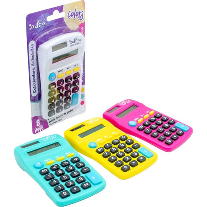 Calculadora Chica 8 Digitos IND-0654 Indra Diferentes Colores
