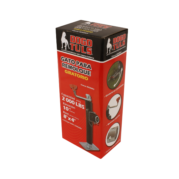 Gato para Remolque Giratorio Dogotuls con Montaje de Tubo para Soldar