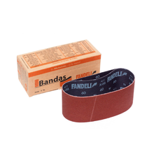 10 piezas Bandas de Lija X-86 Fandeli Grano 080, 3" x 18"