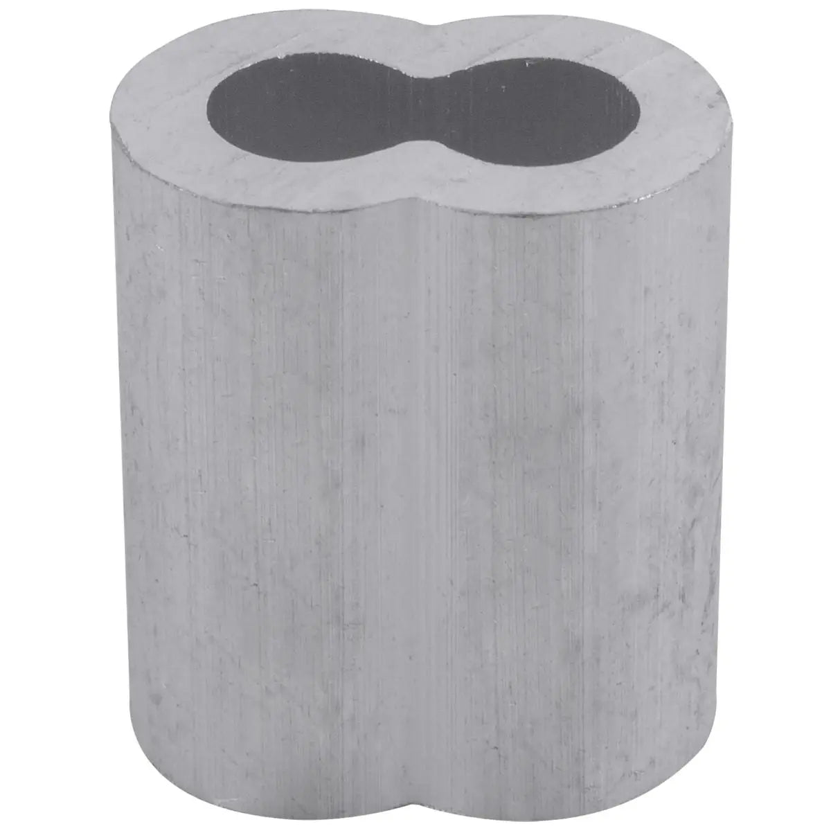 50pz Casquillo Aluminio Doble 1/4" Dogotuls Acero Cable - Dogotuls - vista lateral