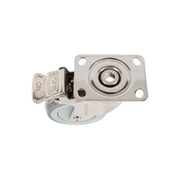 Rodaja Acero Inoxidable 4" TPR Dogotuls Giratoria con Freno