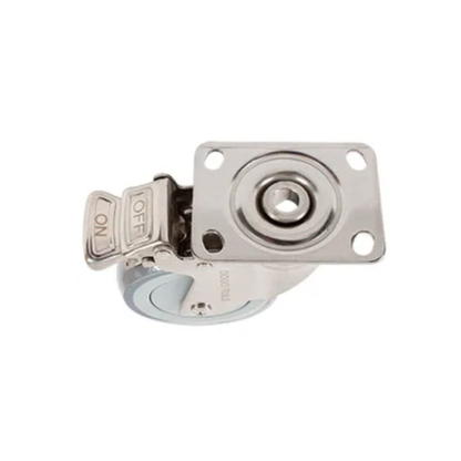 Rodaja Acero Inoxidable 4" TPR Dogotuls Giratoria con Freno