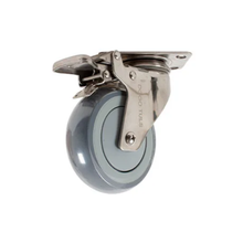 Rodaja Acero Inoxidable 4" TPR Dogotuls Giratoria con Freno