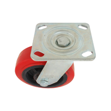 Rodaja PP Negro y PU Rojo Dogotuls Giratoria 6"