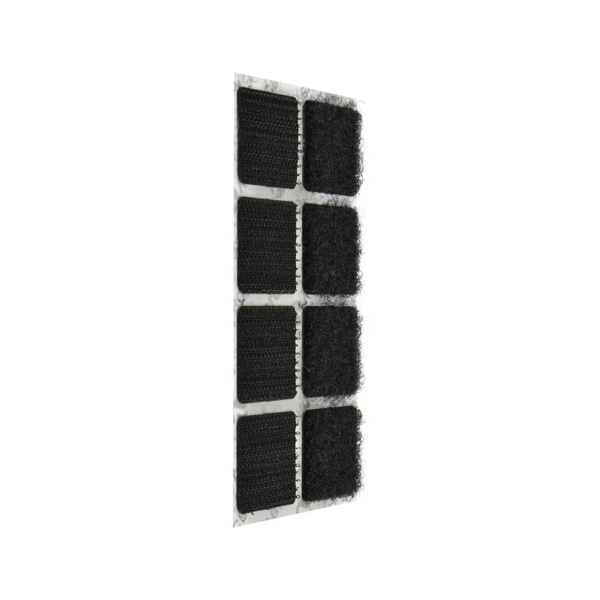 12 Cintas Adhesivas VELCRO® Sujetadores Cuadros organizador Adherible Negro