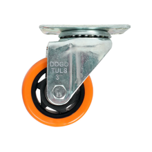 Rodaja Giratoria 3" PVC Dogotuls Naranja