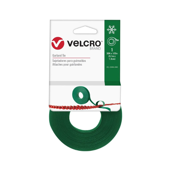Cinta VELCRO® color Verde - Rollo de 9.1 m x 1.3 cm Decoración y Organización