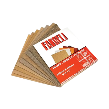 50 piezas Lija Madera G80 Fandeli PT87