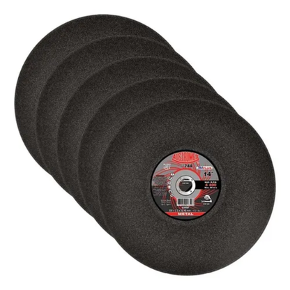 50pz Disco Abrasivo Corte 744 Austromex 14'' Grano 30 Metal Gris