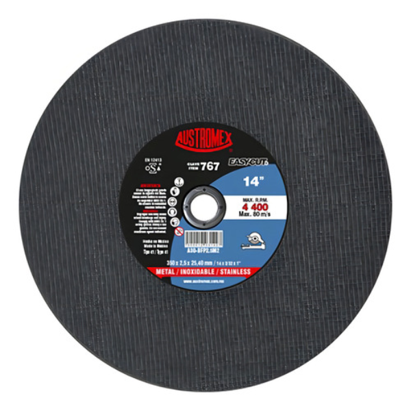 Disco Abrasivo Corte 767 Austromex 14'' Grano 30 Metal Acero