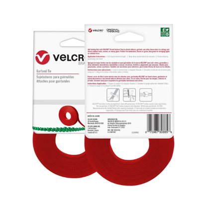 Cinta VELCRO color Rojo - Rollo de 9.1 m x 1.3 cm Decoración y Organización