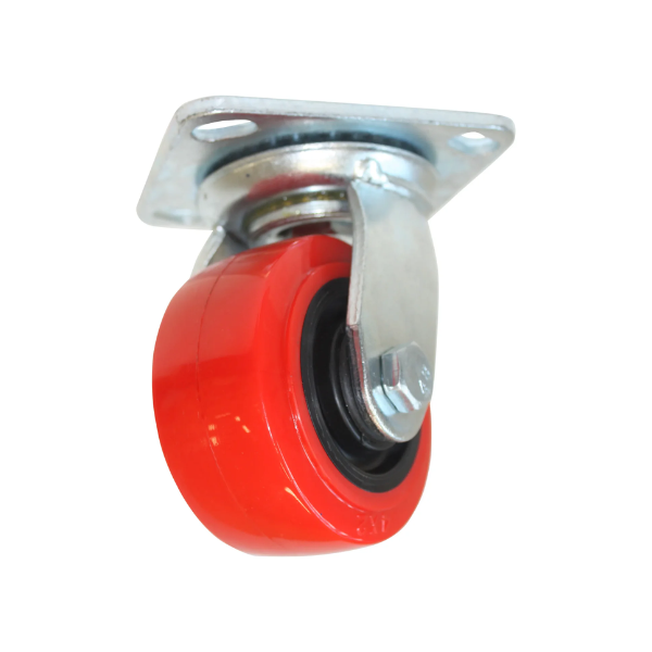 Rodaja PP Negro y PU Rojo Dogotuls Giratoria 6"