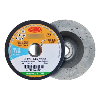 2pzs Copa Shellac Austromex tipo 11 Easy-Cut C4 80 x 45 x 15.9-11 mm