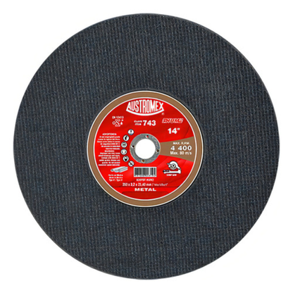 25pzs Disco abrasivo corte metal de 350 x 3.2 x 25.40 mm AUSTROMEX