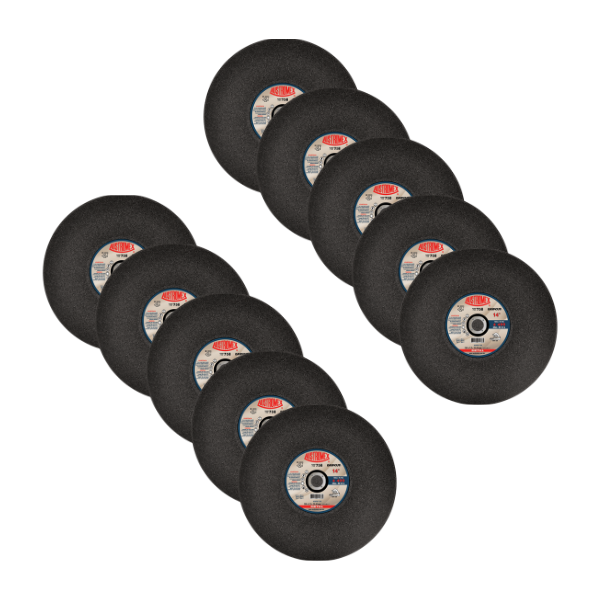 10pzs Disco abrasivo corte metal solido 350 x 3.2 x 25.40 mm AUSTROMEX