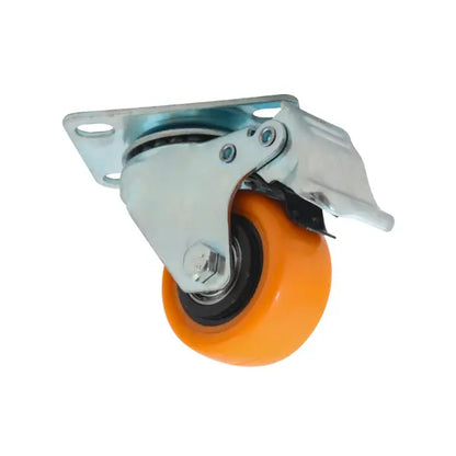 Rodaja PVC 4" Dogotuls Giratoria con Freno, Naranja - Dogotuls - vista lateral