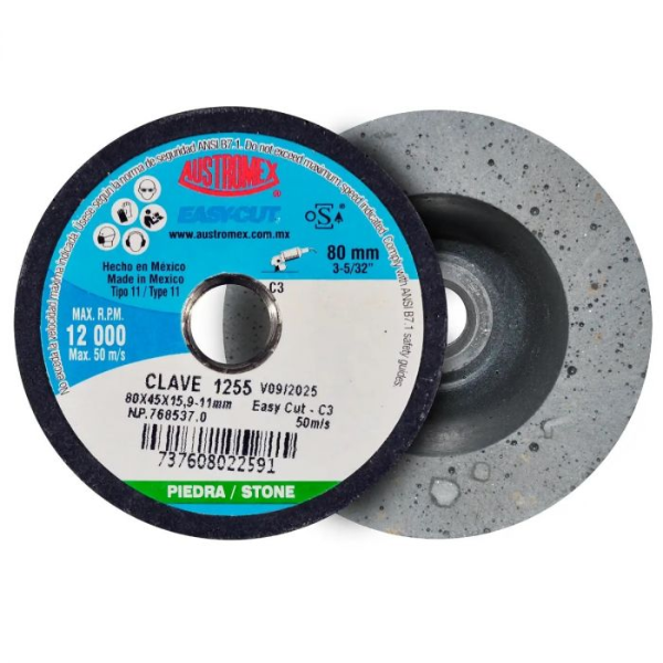 Copa Shellac Austromex tipo 11 Easy-Cut C3 80 x 45 x 15.9-11 mm