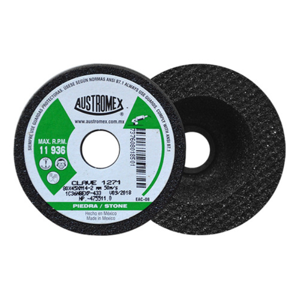 4pzs Copa abrasiva tipo R.T.11 grano 36 Austromex