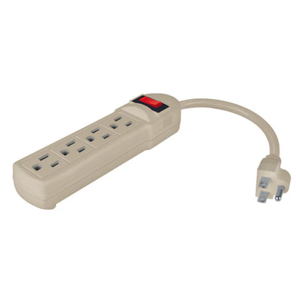 Barra multicontacto 6 entradas cable 20cm 16AWG