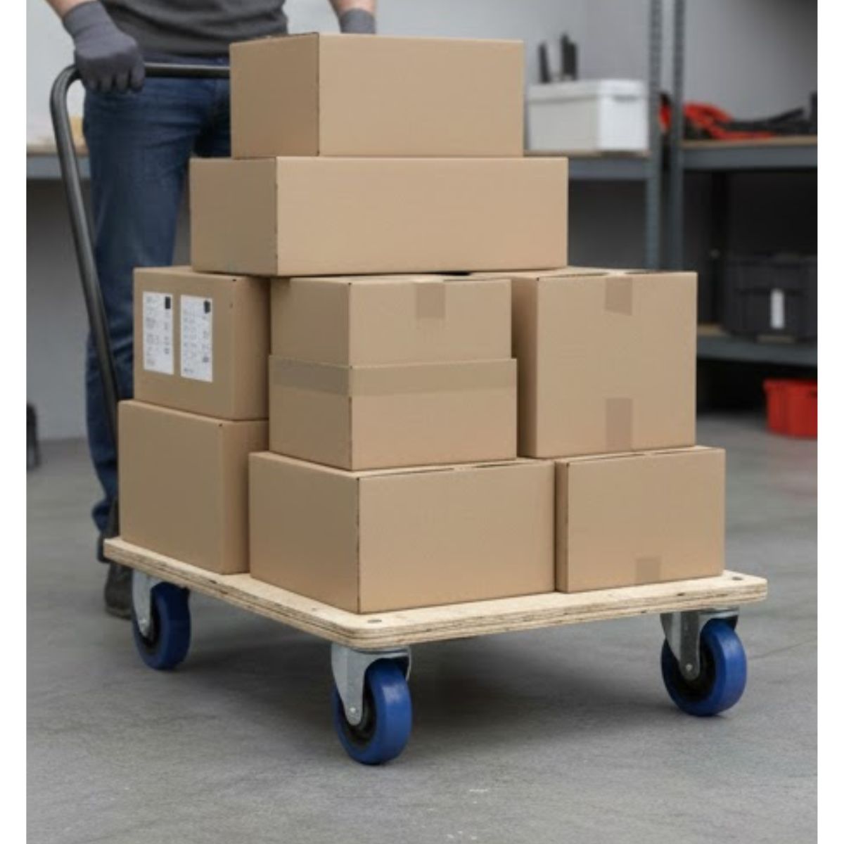 Rodaja Goma Elástica Dogotuls Azul Giratoria Con Freno 3" MarchanteMX