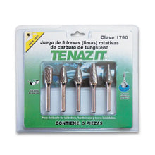 Juego de 5 Limas de Carburo de Tungsteno Tenazit para Desbarbado y Desbaste Tenazit