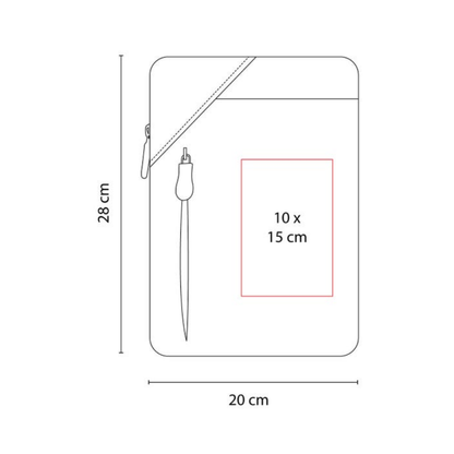 Funda Tablet Daiki Promoopcion Gris 20x28cm Poliester