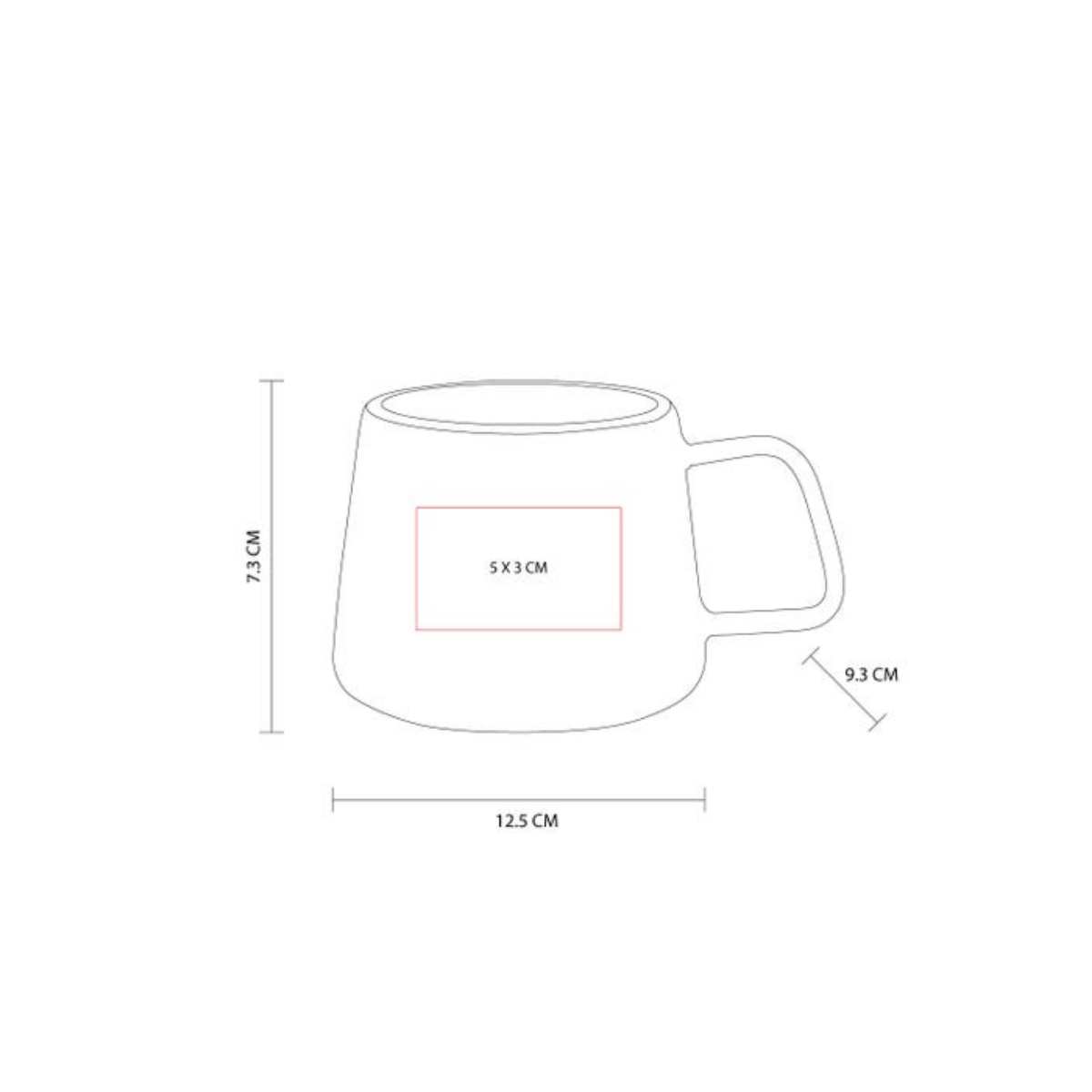 Taza Vidrio Doble Pared 6oz Asa Termico Fondo Curvo