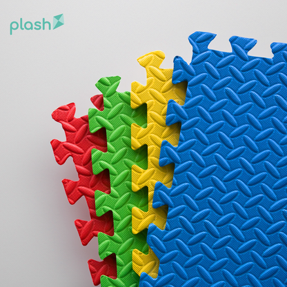 Set 4 Tapetes Foamy Rojo Verde Amarillo Azul - Marchante MX