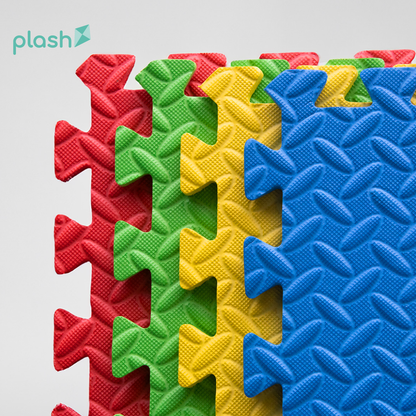 Set 4 Tapetes Foamy Rojo Verde Amarillo Azul - Marchante MX