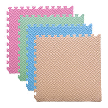 Set 4 Tapetes De Foamy Azul Rosa Verde Pastel Blanco