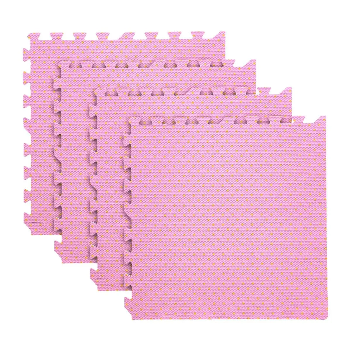 Set 8 pzs Tapetes de Foamy 60x60x1cm (Bolitas Rosa) - IN HOUSE - vista lateral