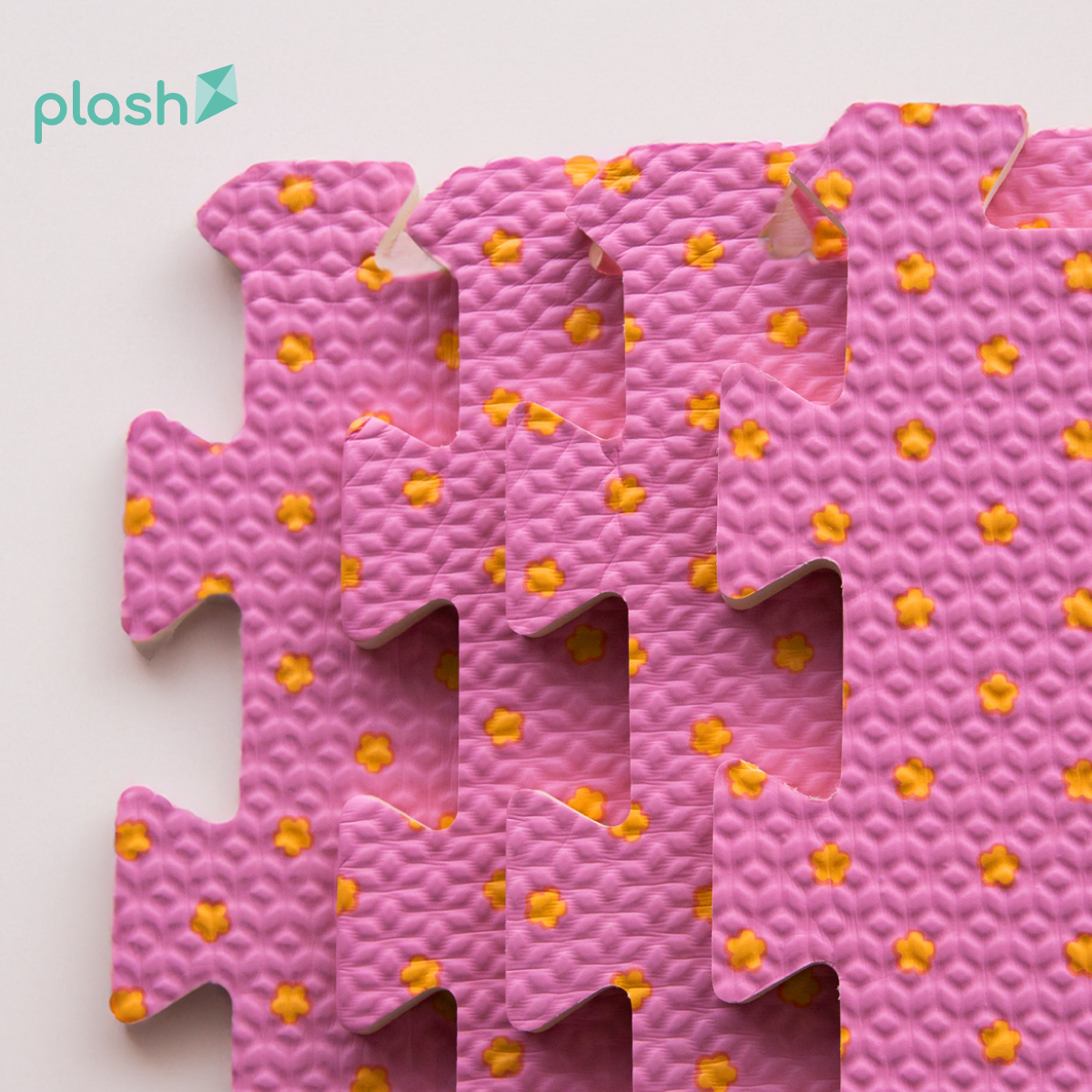 Set 4 Tapetes De Foamy Bolitas Rosa - Marchante MX