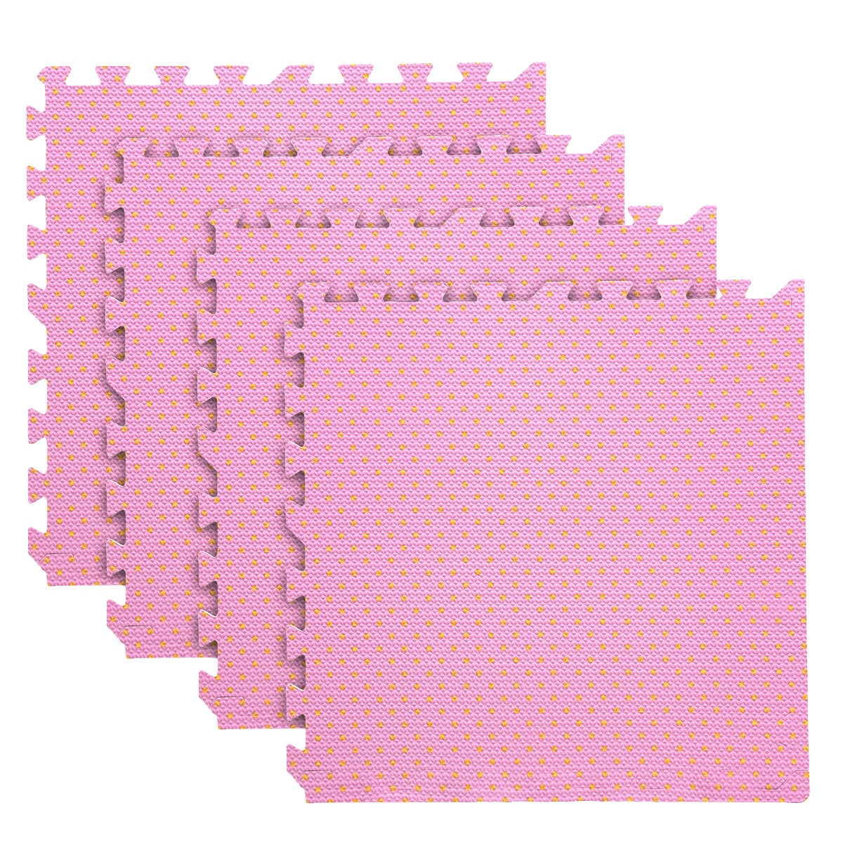 Set 4 Tapetes De Foamy Bolitas Rosa Plash