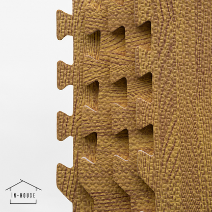 Set 4 Tapetes De Foamy Madera Clara