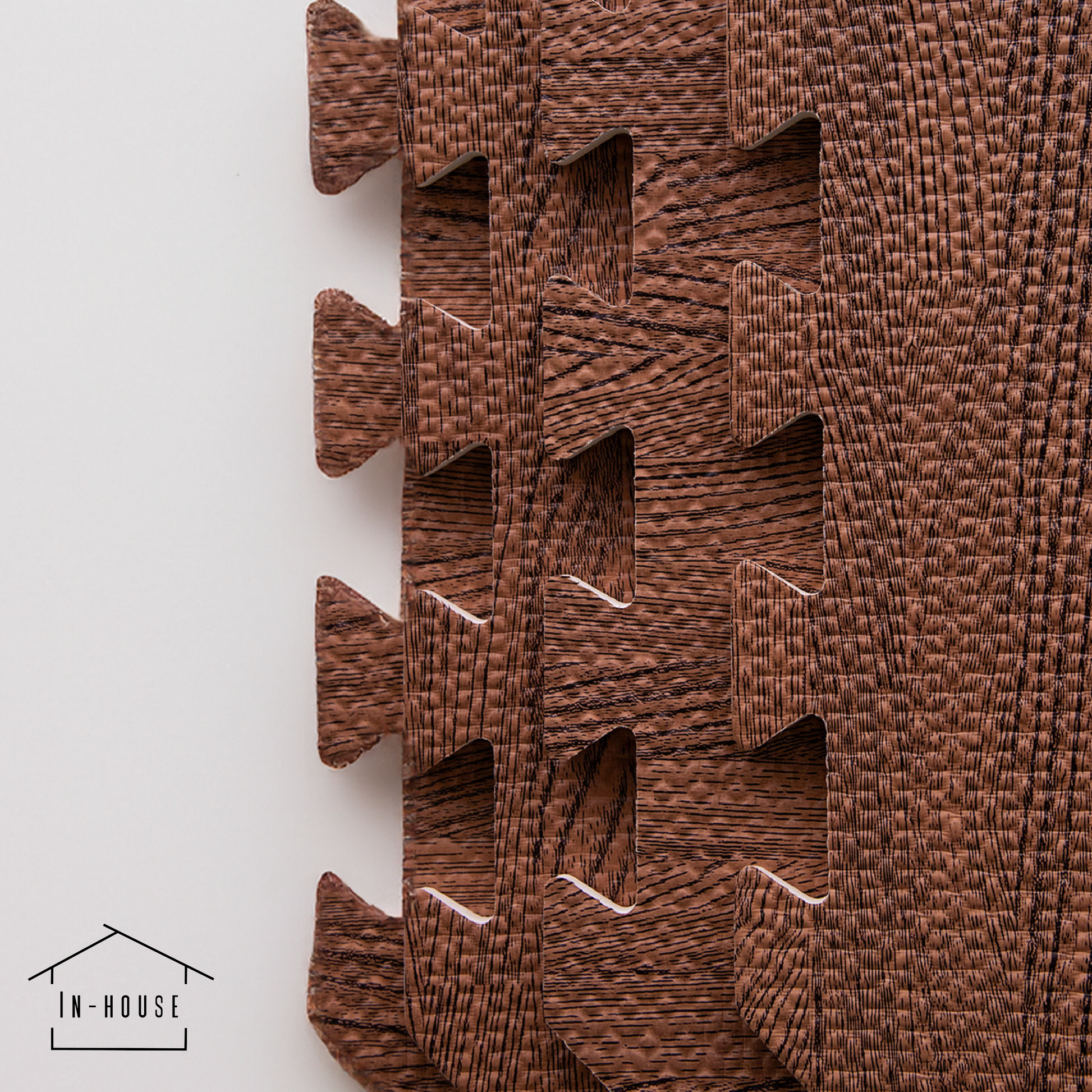 Set 4 Tapetes De Foamy Madera Nogal - Marchante MX